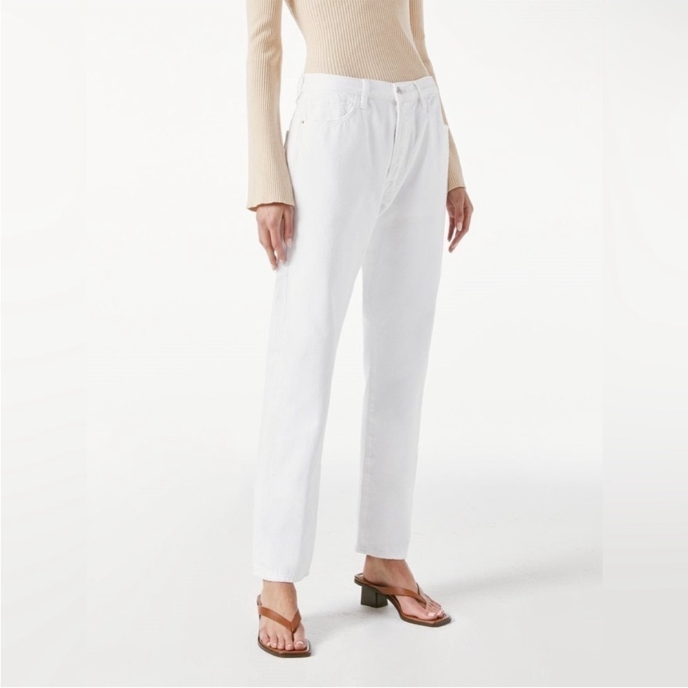 Frame Denim ale Slouch White Jeans
